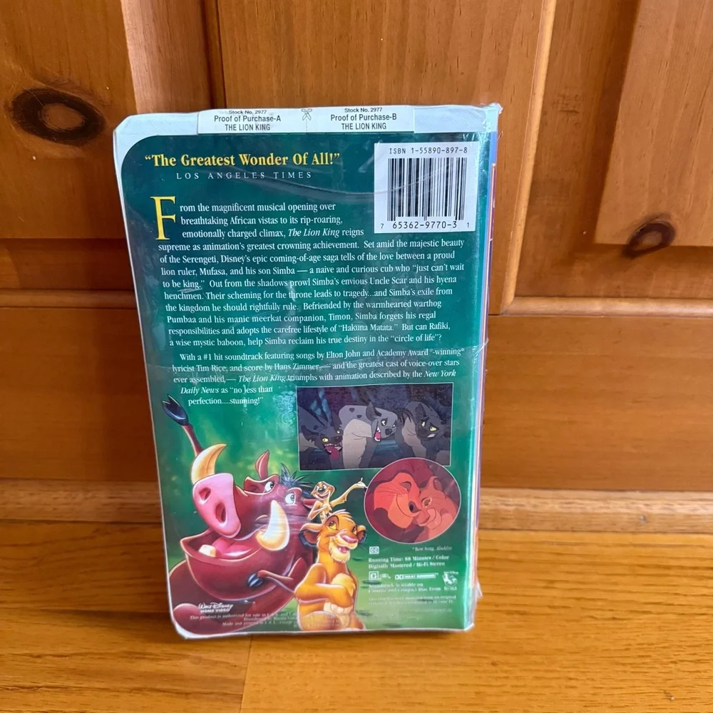 The Lion King VHS Masterpiece Collection NEW
